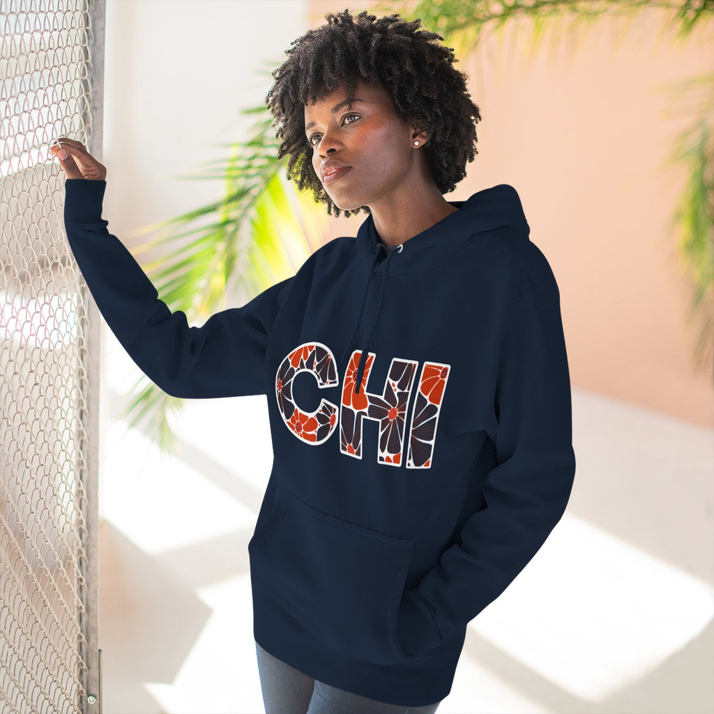Chicago Floral Arch Hoodie | Logo Pullover | Football