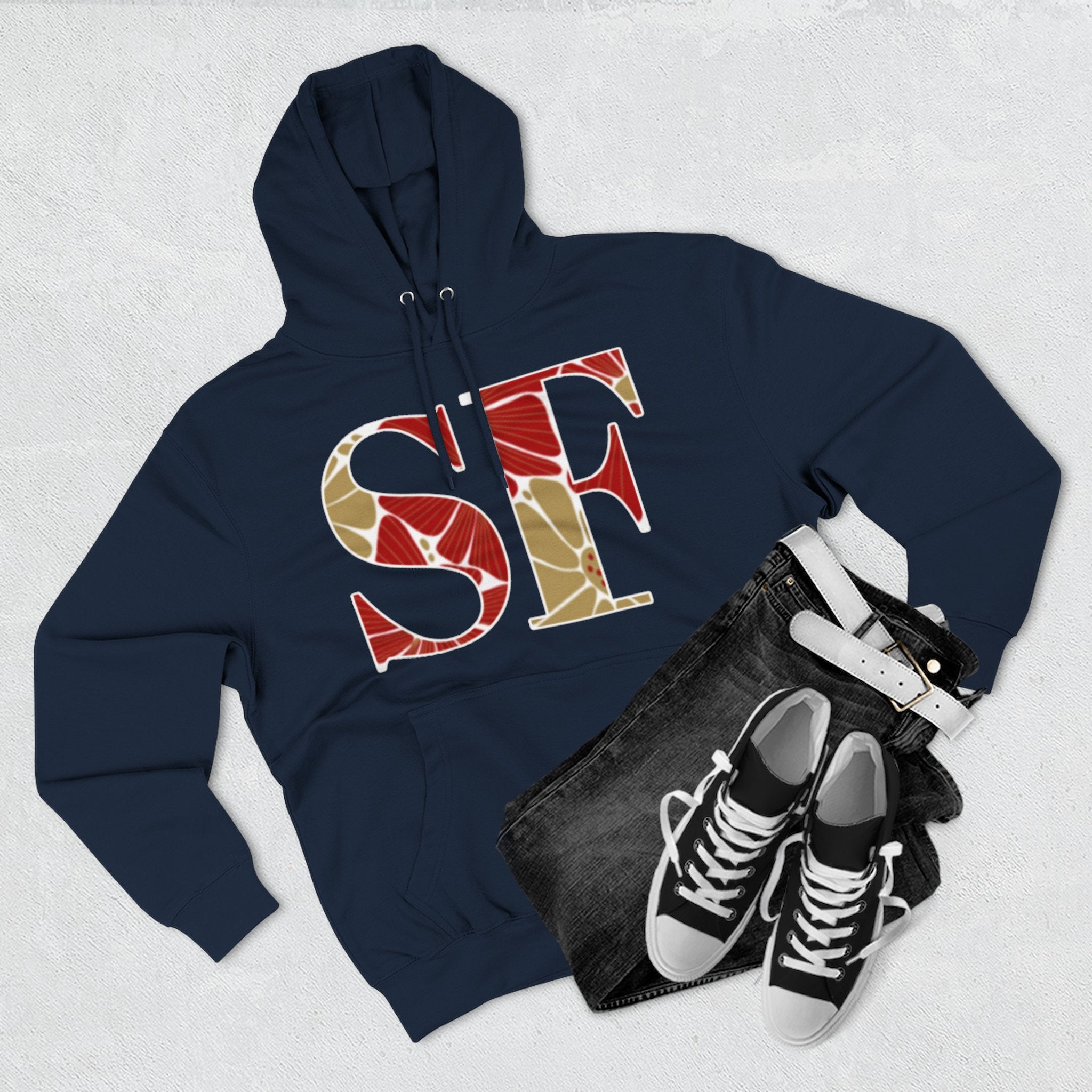 San Francisco Floral Arch Hoodie | Logo Pullover | Football