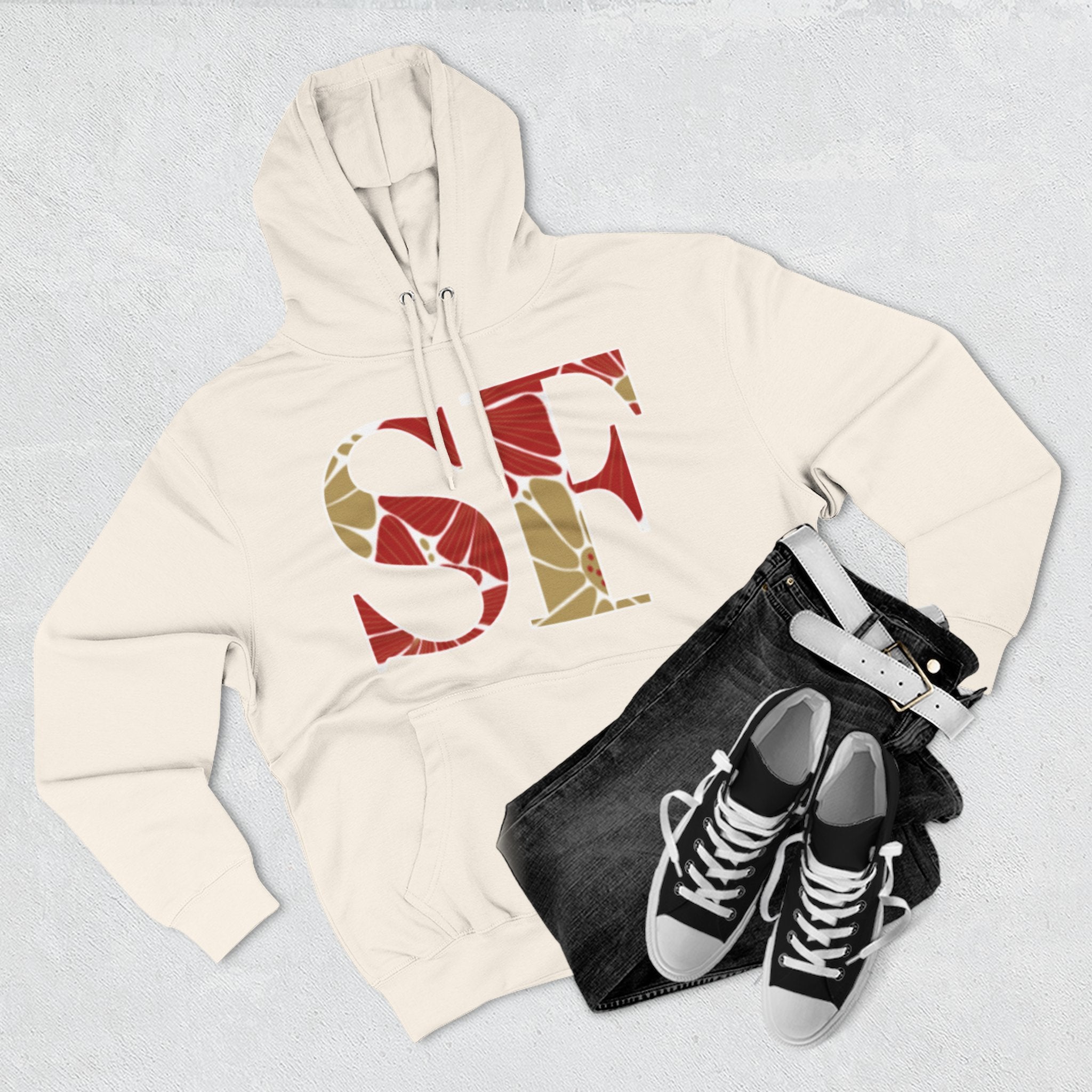 San Francisco Floral Arch Hoodie | Logo Pullover | Football