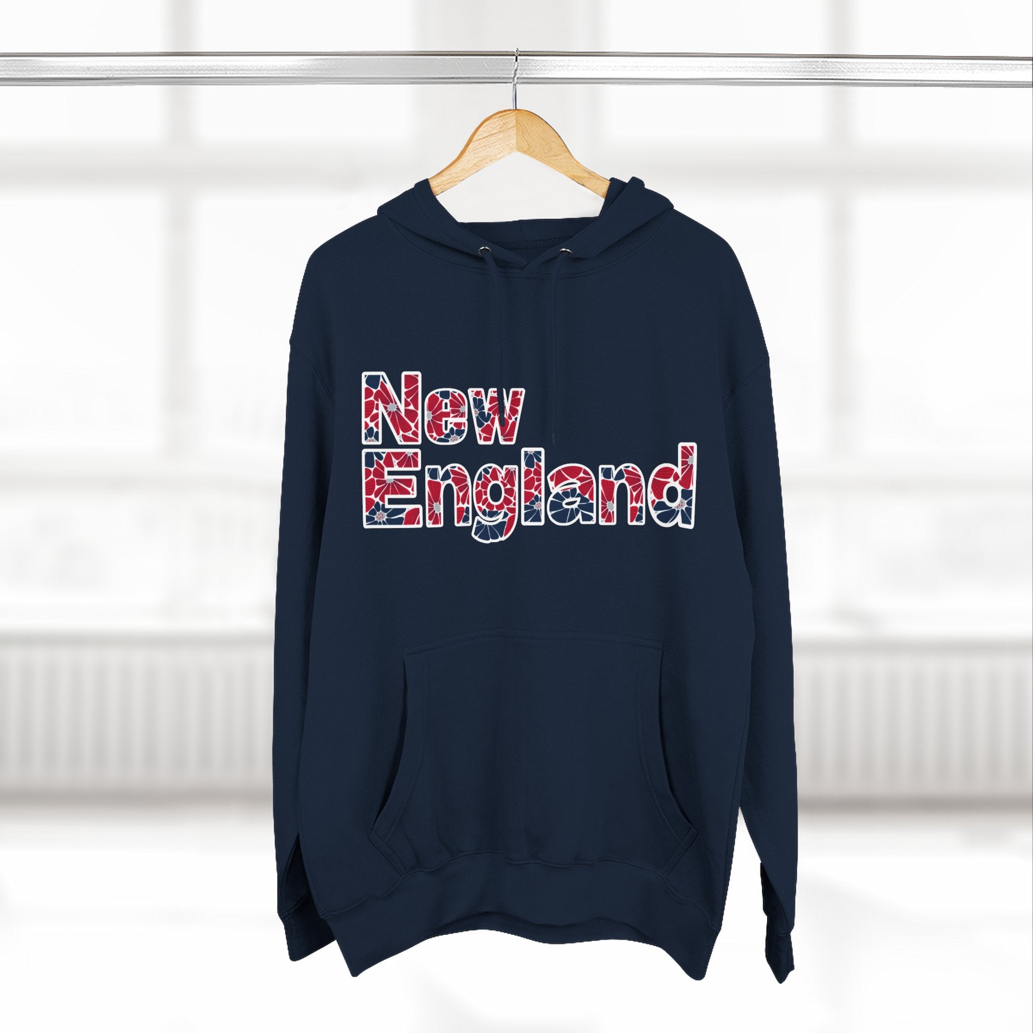New England Floral Hoodie | Relaxed Fit Everyday Layer