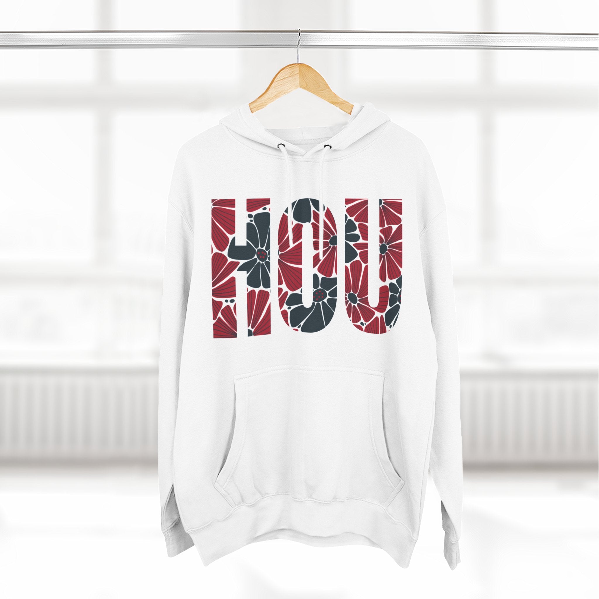Houston Floral Arch Hoodie | Logo Pullover | Football