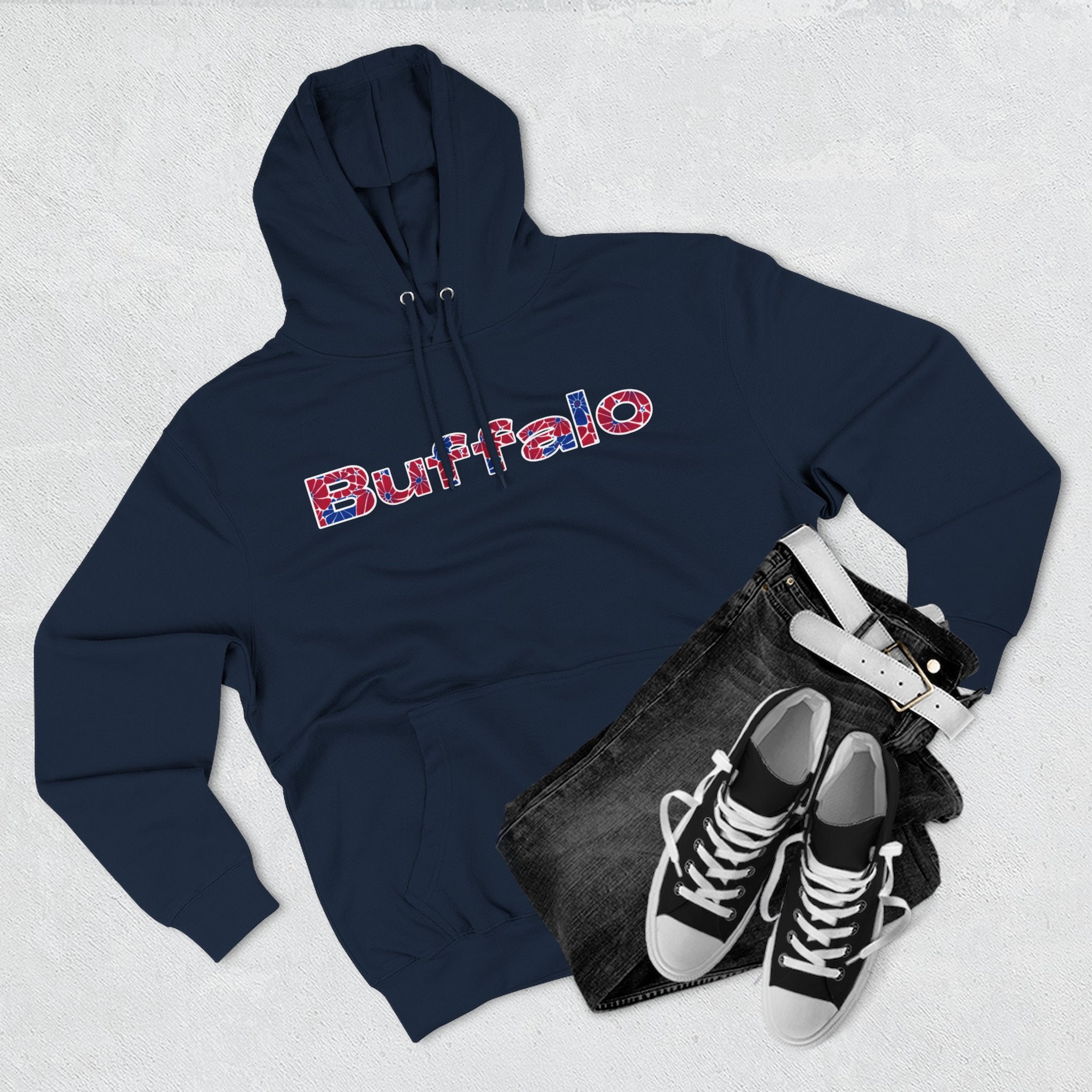 Buffalo Floral Arch Hoodie | Logo Pullover | Football