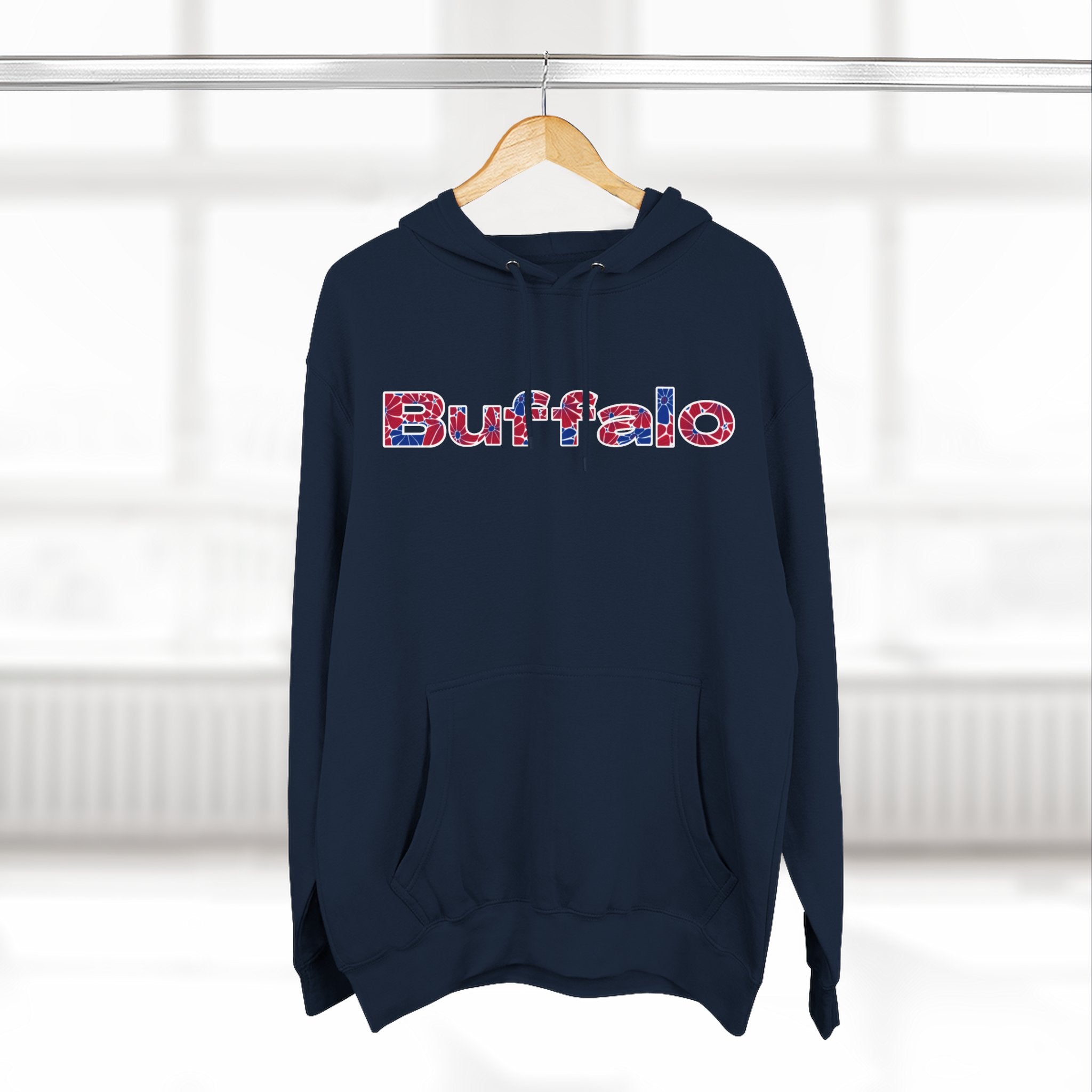 Buffalo Floral Arch Hoodie | Logo Pullover | Football