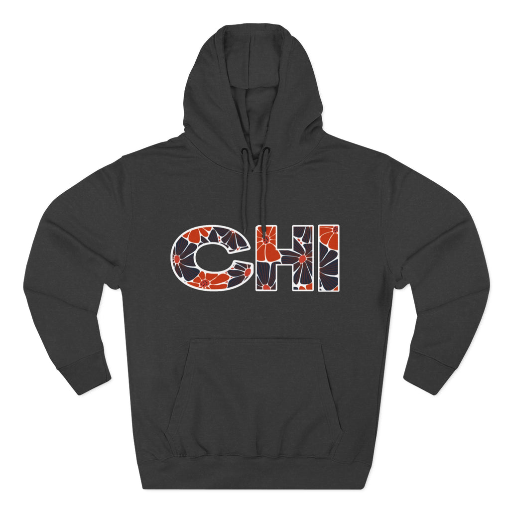 Chicago Floral Arch Hoodie | Logo Pullover | Football
