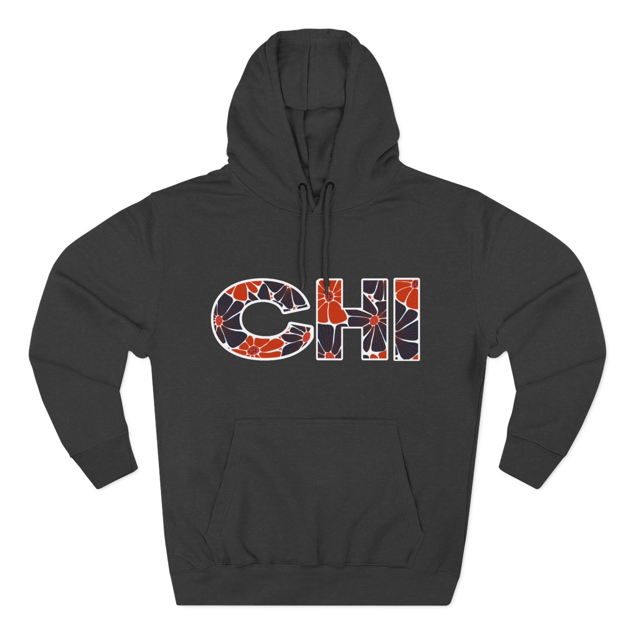 Chicago Floral Arch Hoodie | Logo Pullover | Football