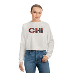 Chicago Football Varsity Graphic Women's Fleece Cropped Pullover