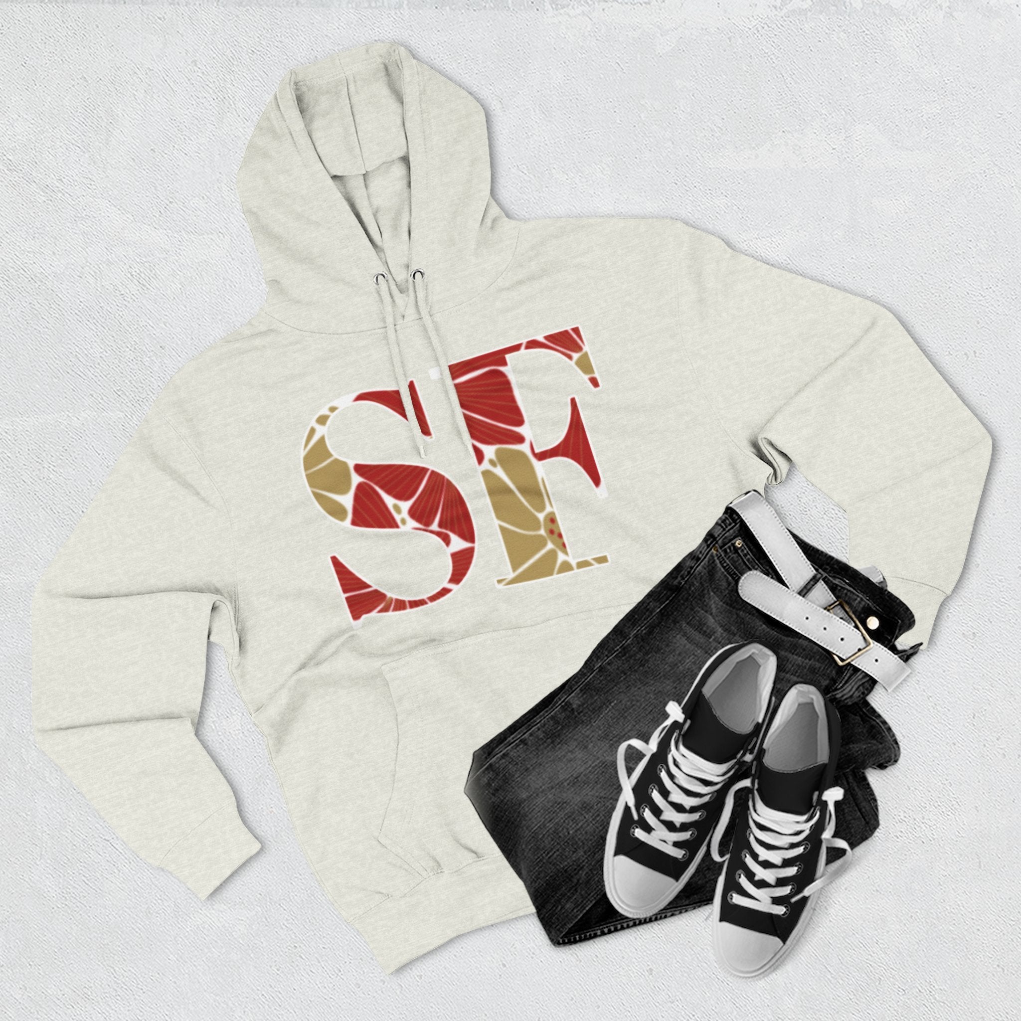 San Francisco Floral Arch Hoodie | Logo Pullover | Football