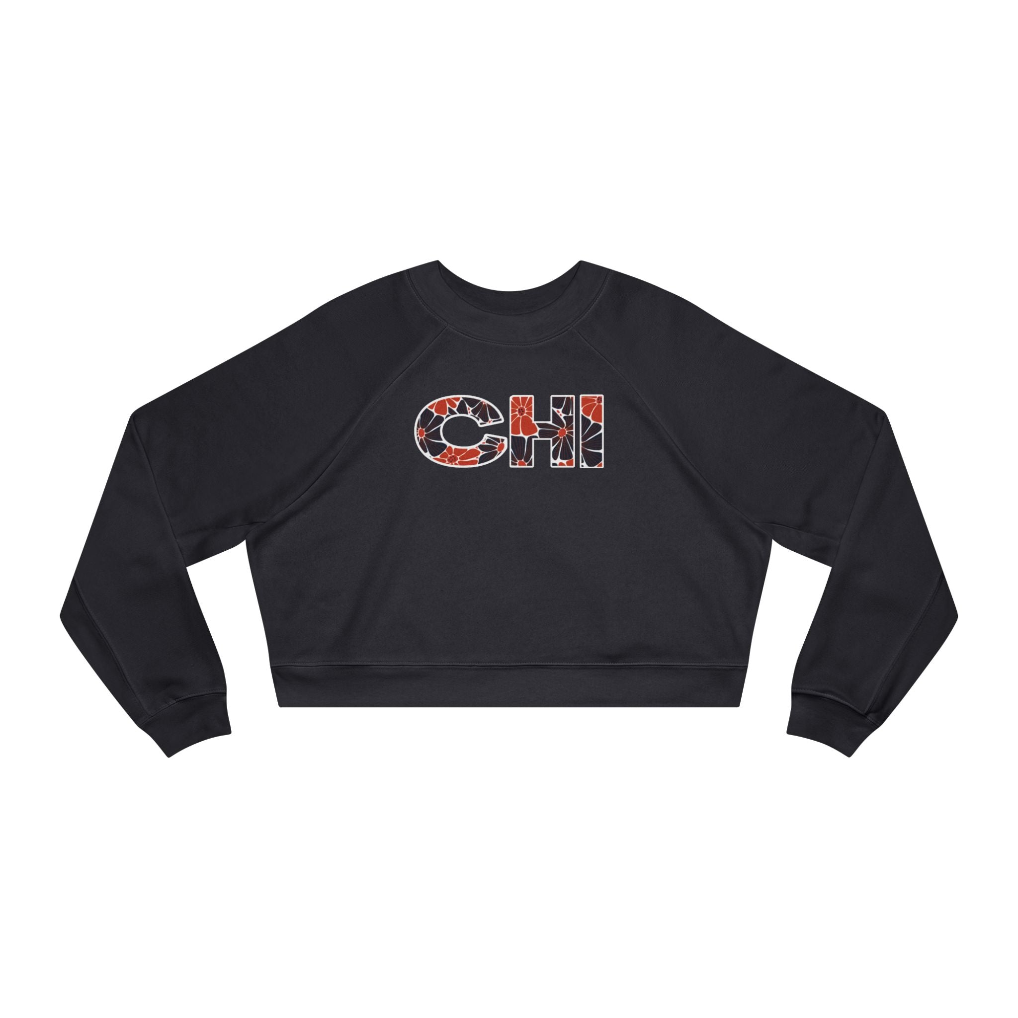 Chicago Football Varsity Graphic Women's Fleece Cropped Pullover