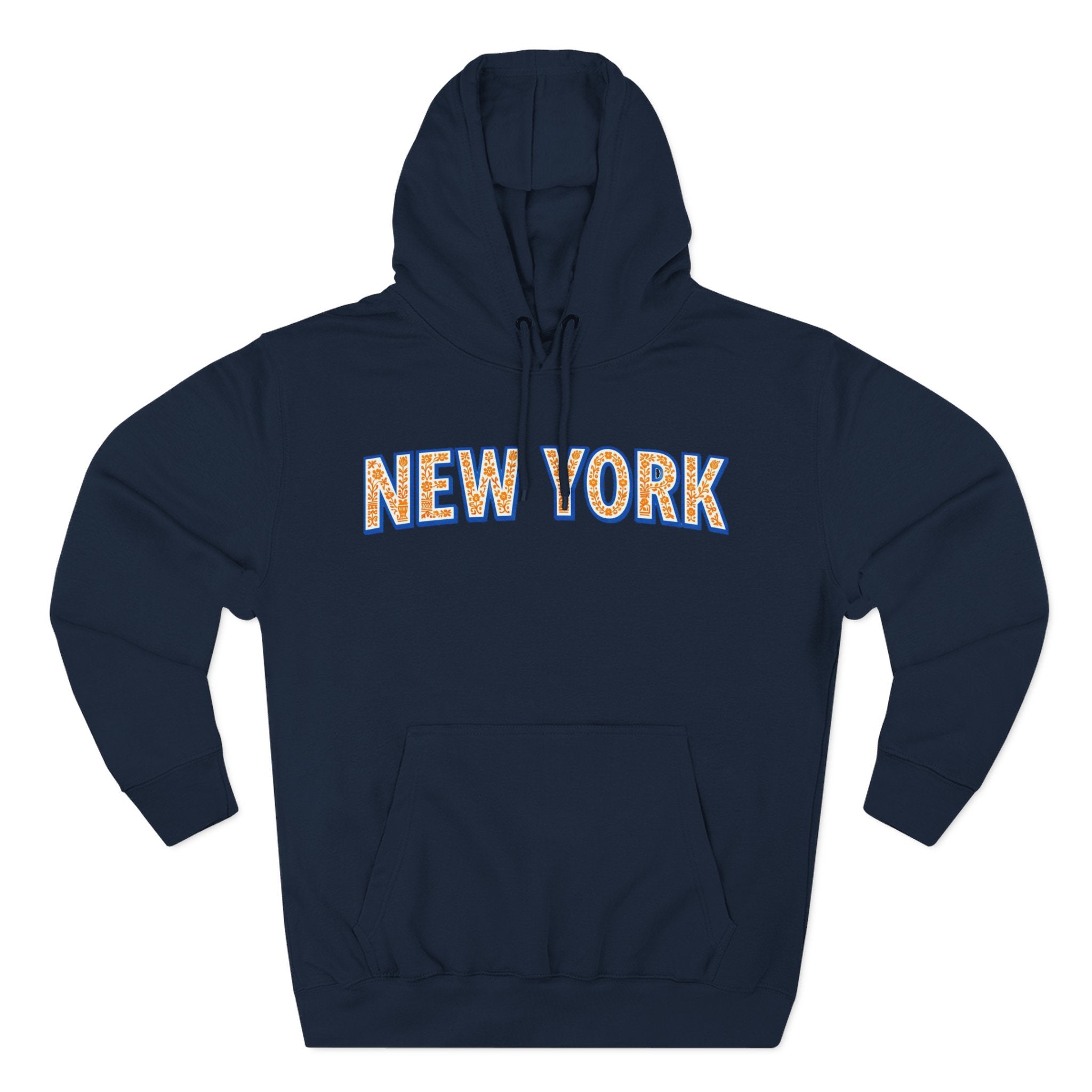 New York Floral Arch Hoodie | Logo Pullover | Basketball, Baseball