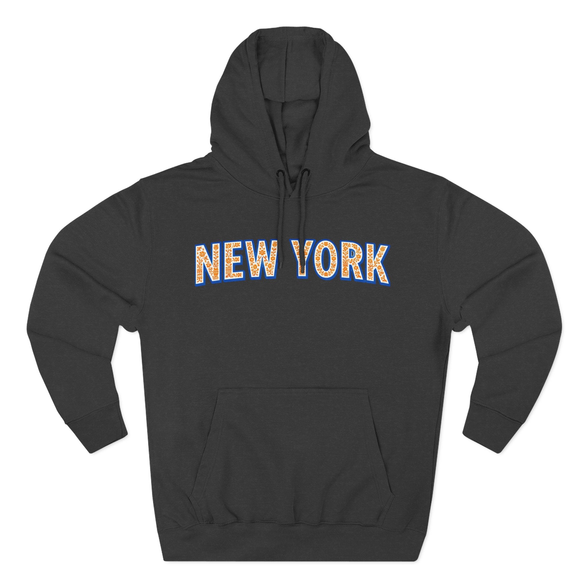 New York Floral Arch Hoodie | Logo Pullover | Basketball, Baseball