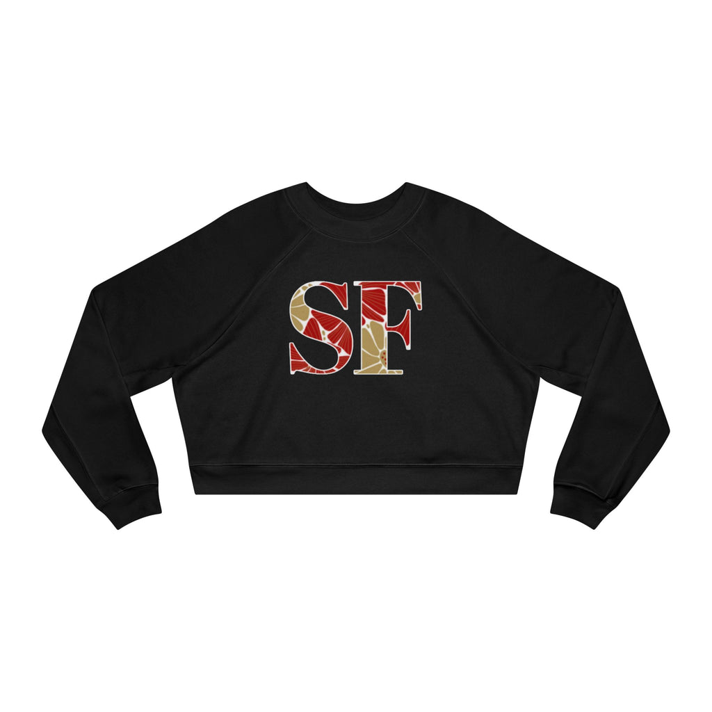 San Francisco Football Varsity Graphic Women's Fleece Cropped Pullover