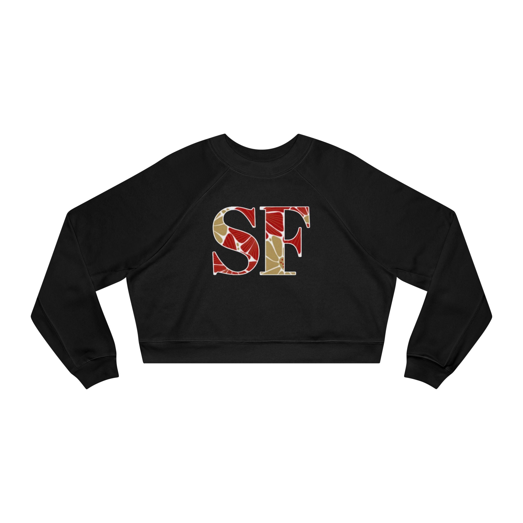 San Francisco Football Varsity Graphic Women's Fleece Cropped Pullover