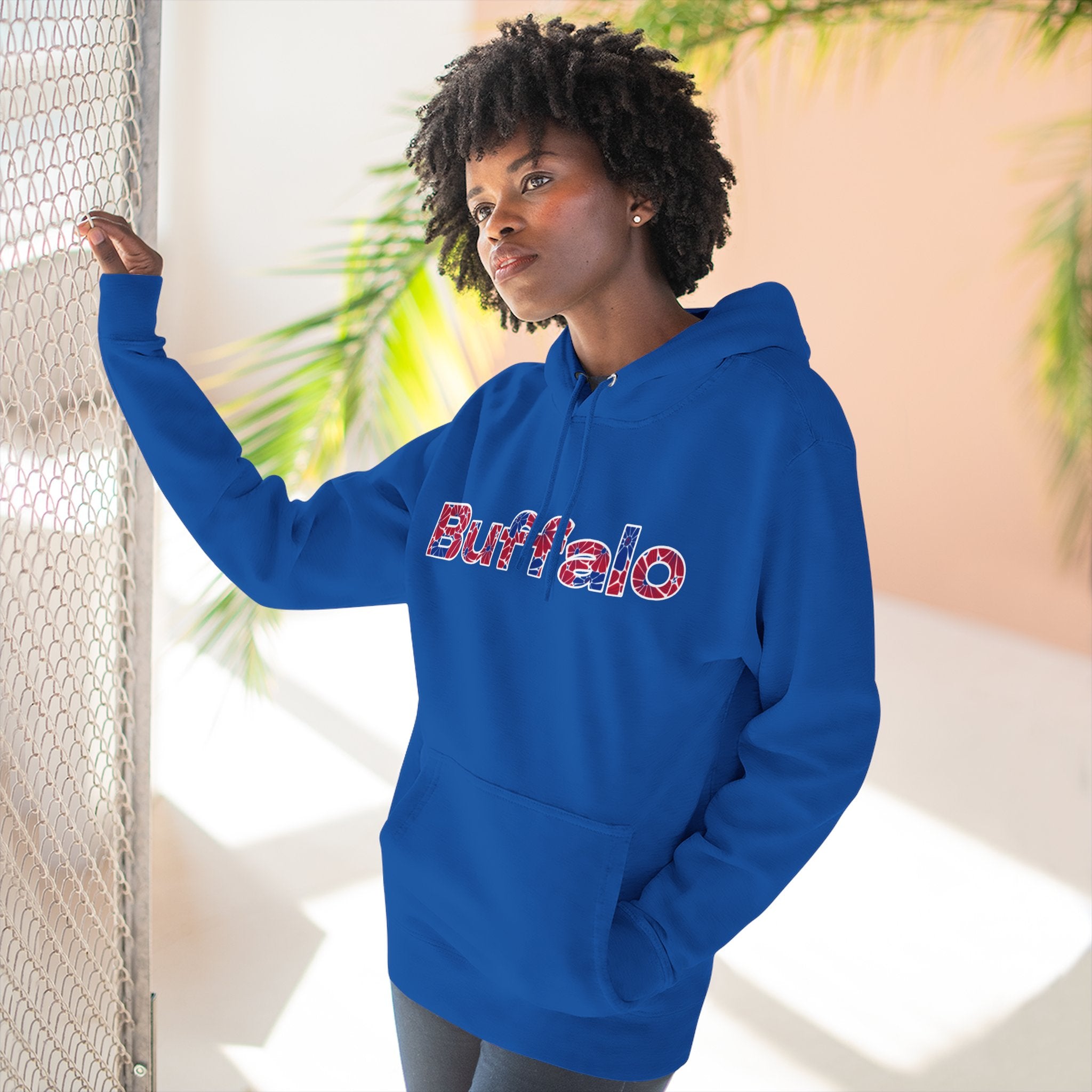 Buffalo Floral Arch Hoodie | Logo Pullover | Football