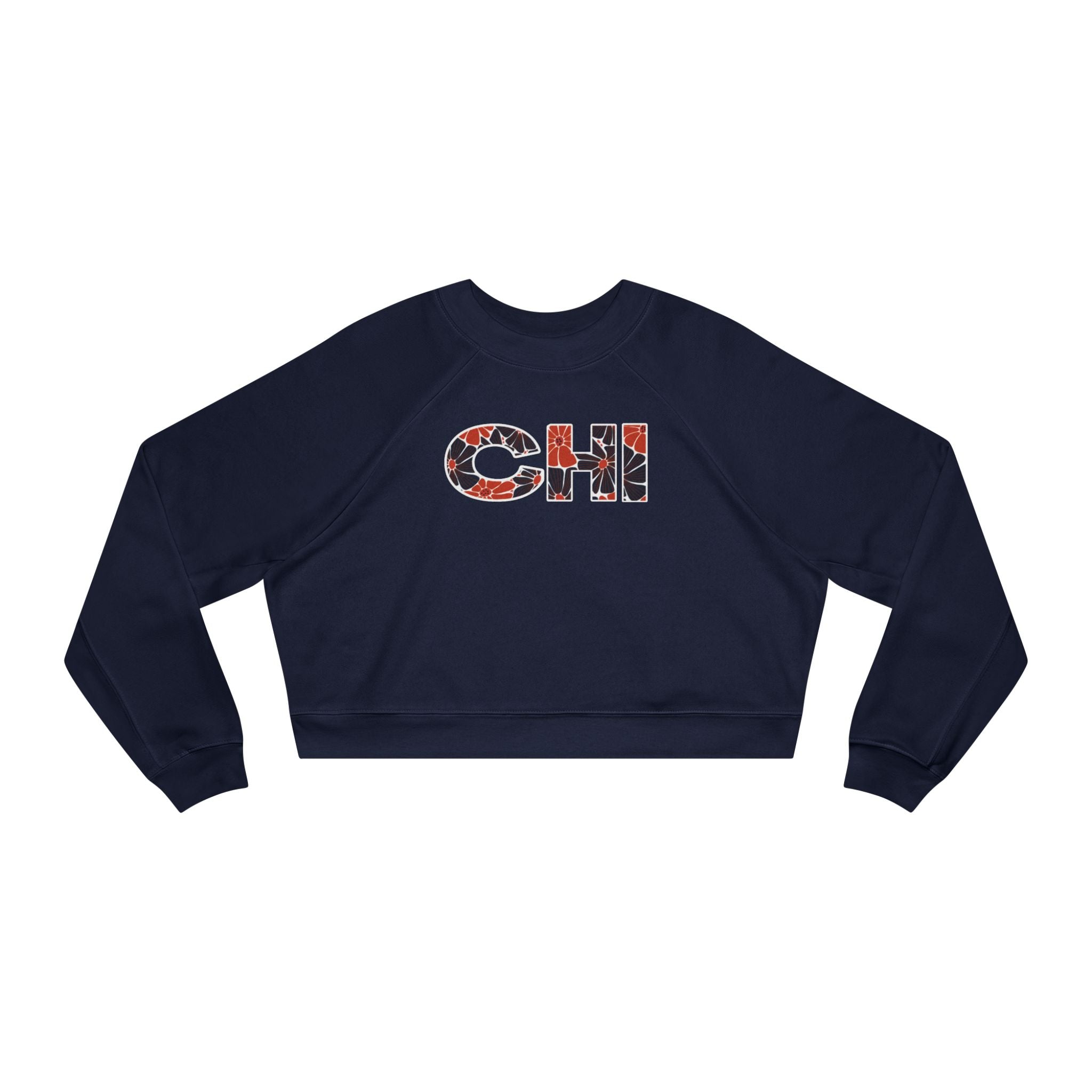 Chicago Football Varsity Graphic Women's Fleece Cropped Pullover