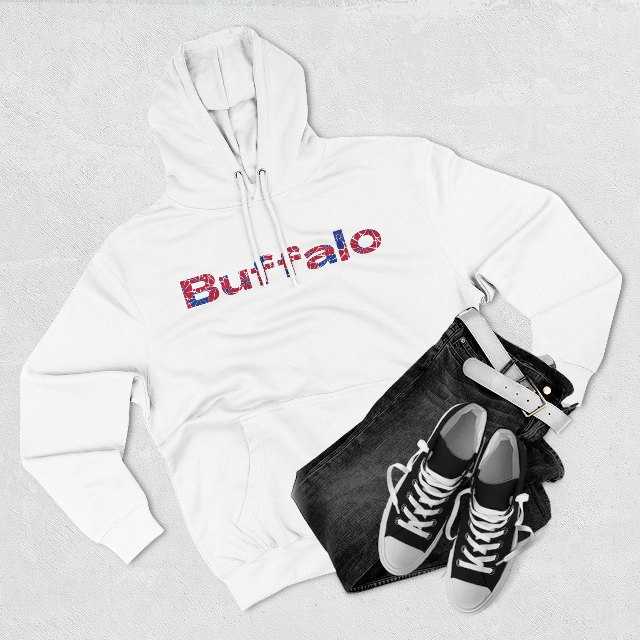 Buffalo Floral Arch Hoodie | Logo Pullover | Football