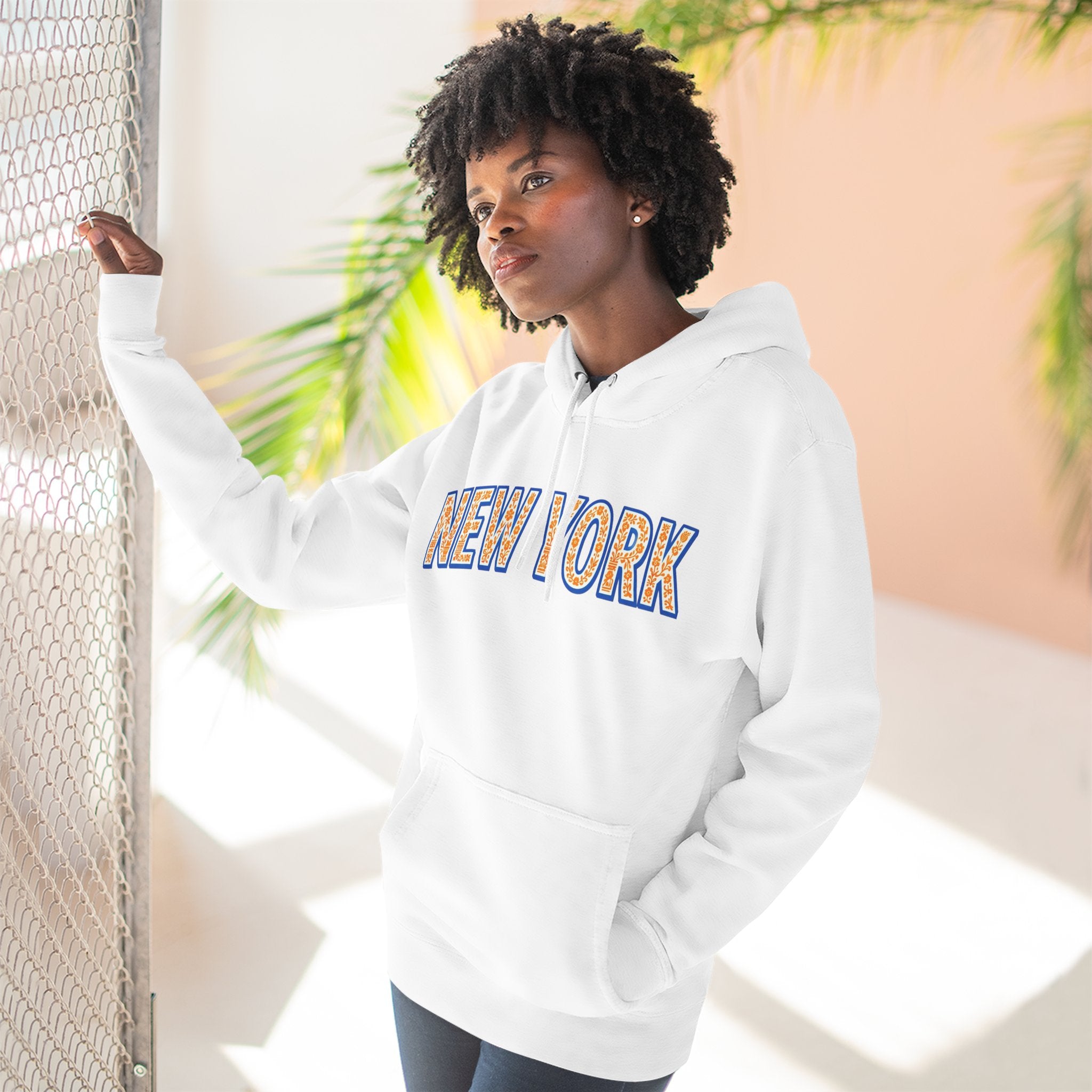 New York Floral Arch Hoodie | Logo Pullover | Basketball, Baseball