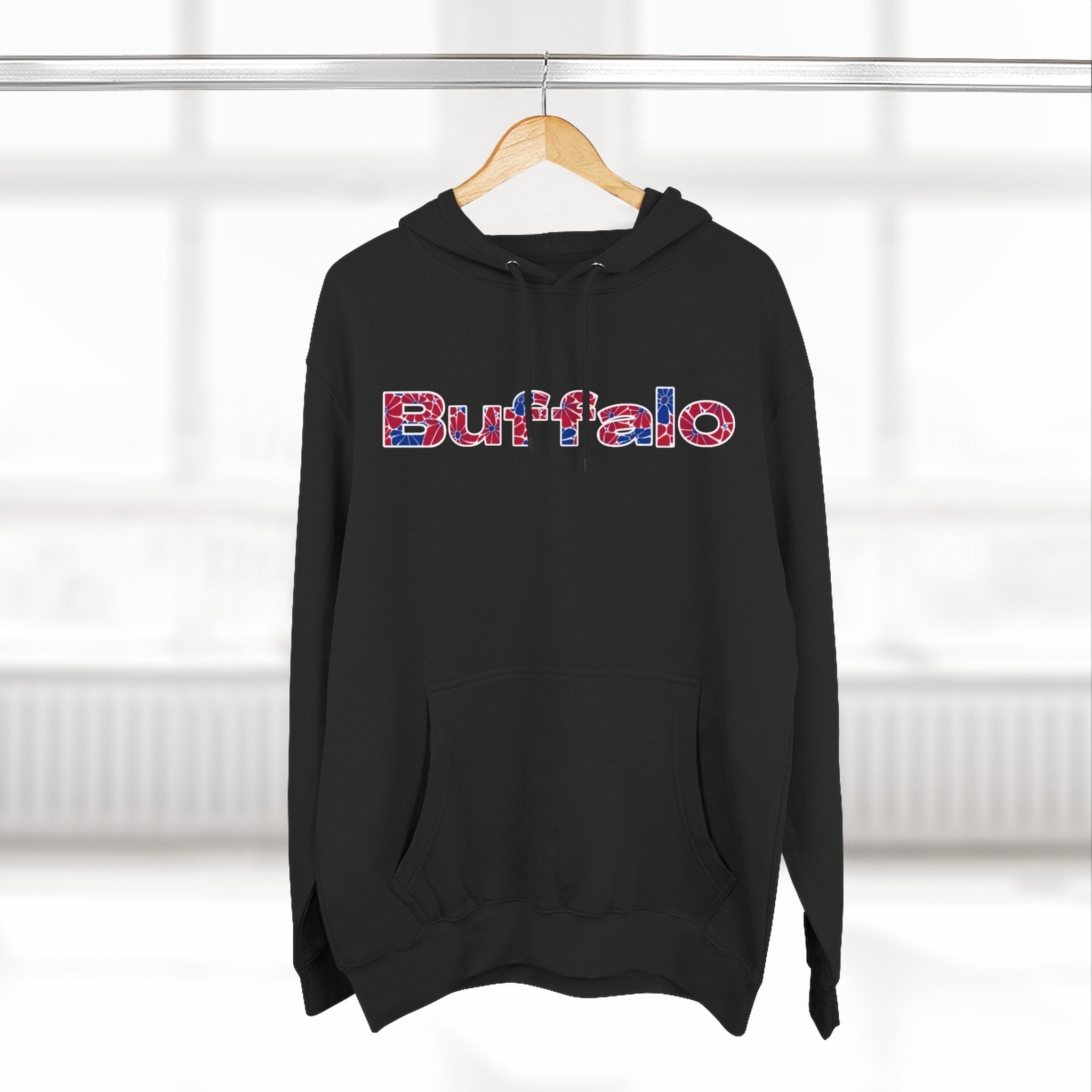 Buffalo Floral Arch Hoodie | Logo Pullover | Football