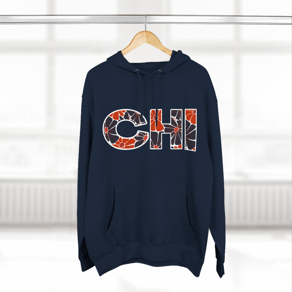 Chicago Floral Arch Hoodie | Logo Pullover | Football