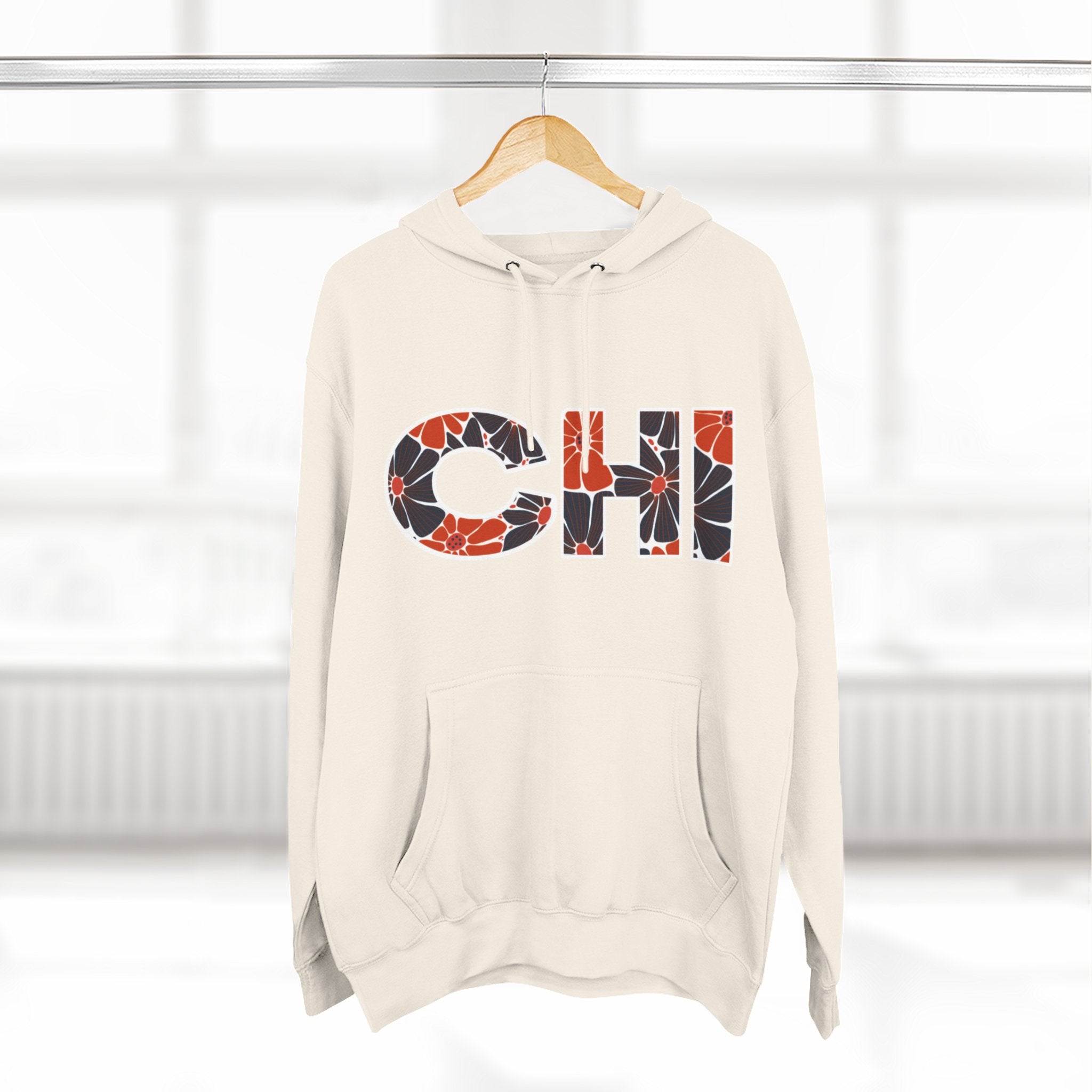 Chicago Floral Arch Hoodie | Logo Pullover | Football
