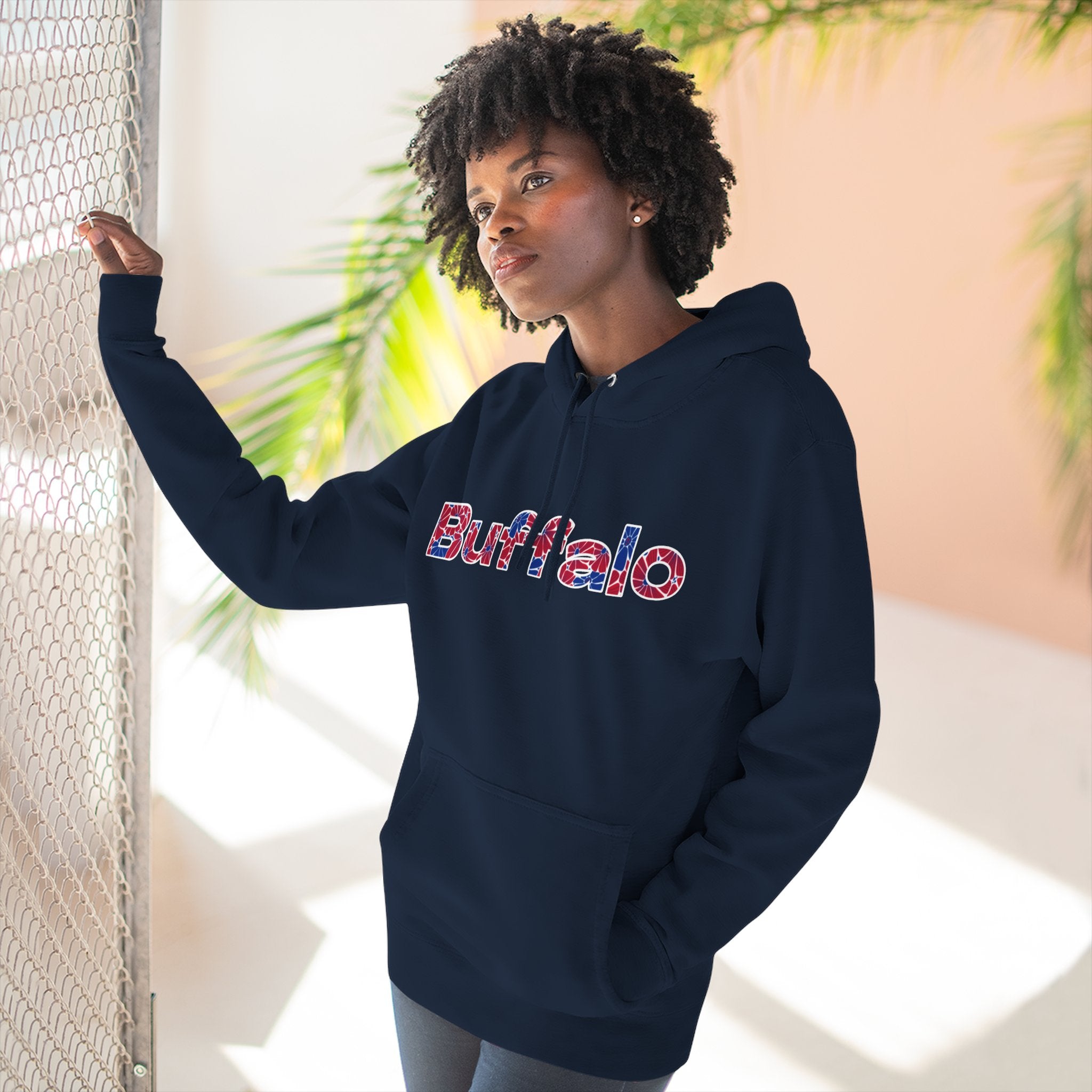 Buffalo Floral Arch Hoodie | Logo Pullover | Football
