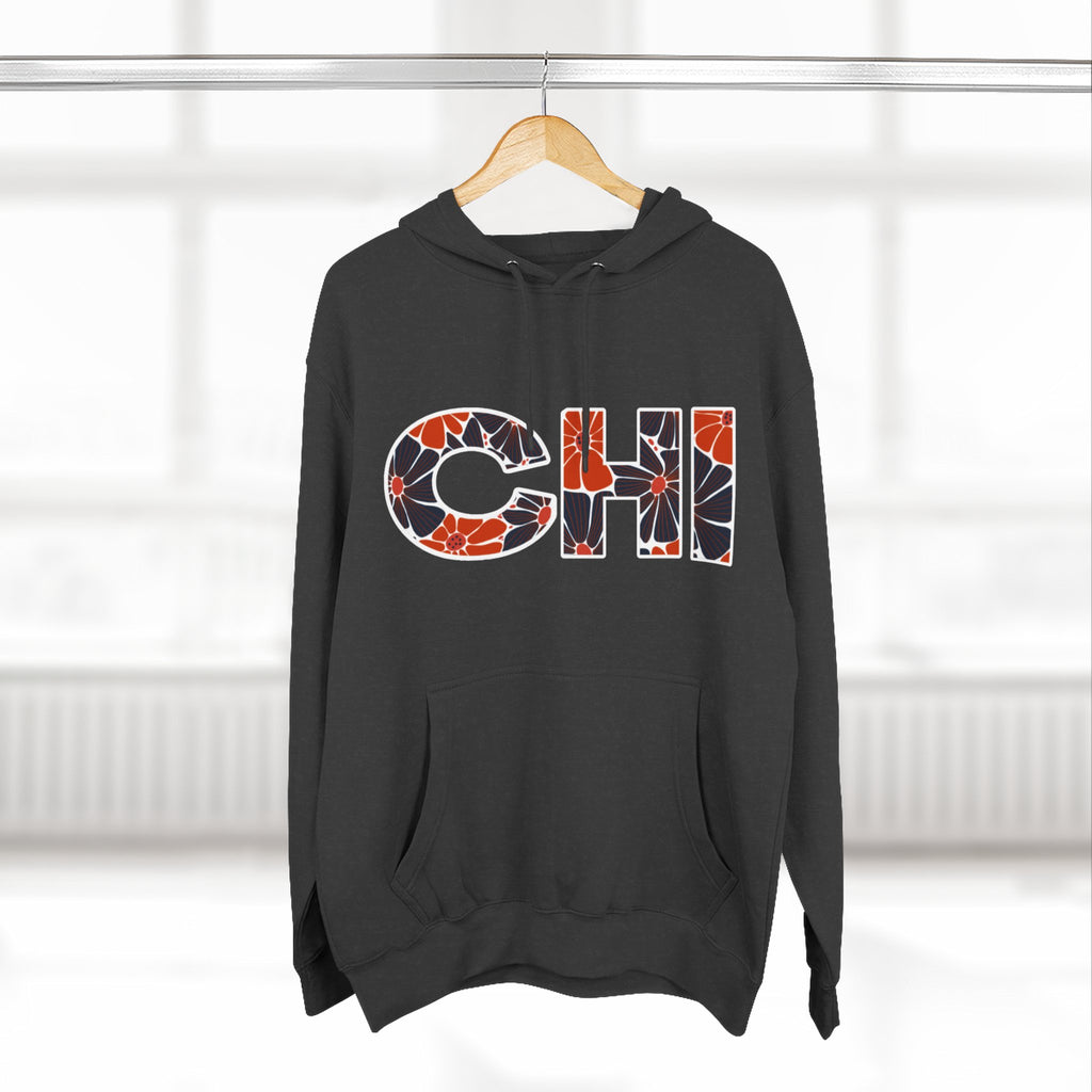 Chicago Floral Arch Hoodie | Logo Pullover | Football