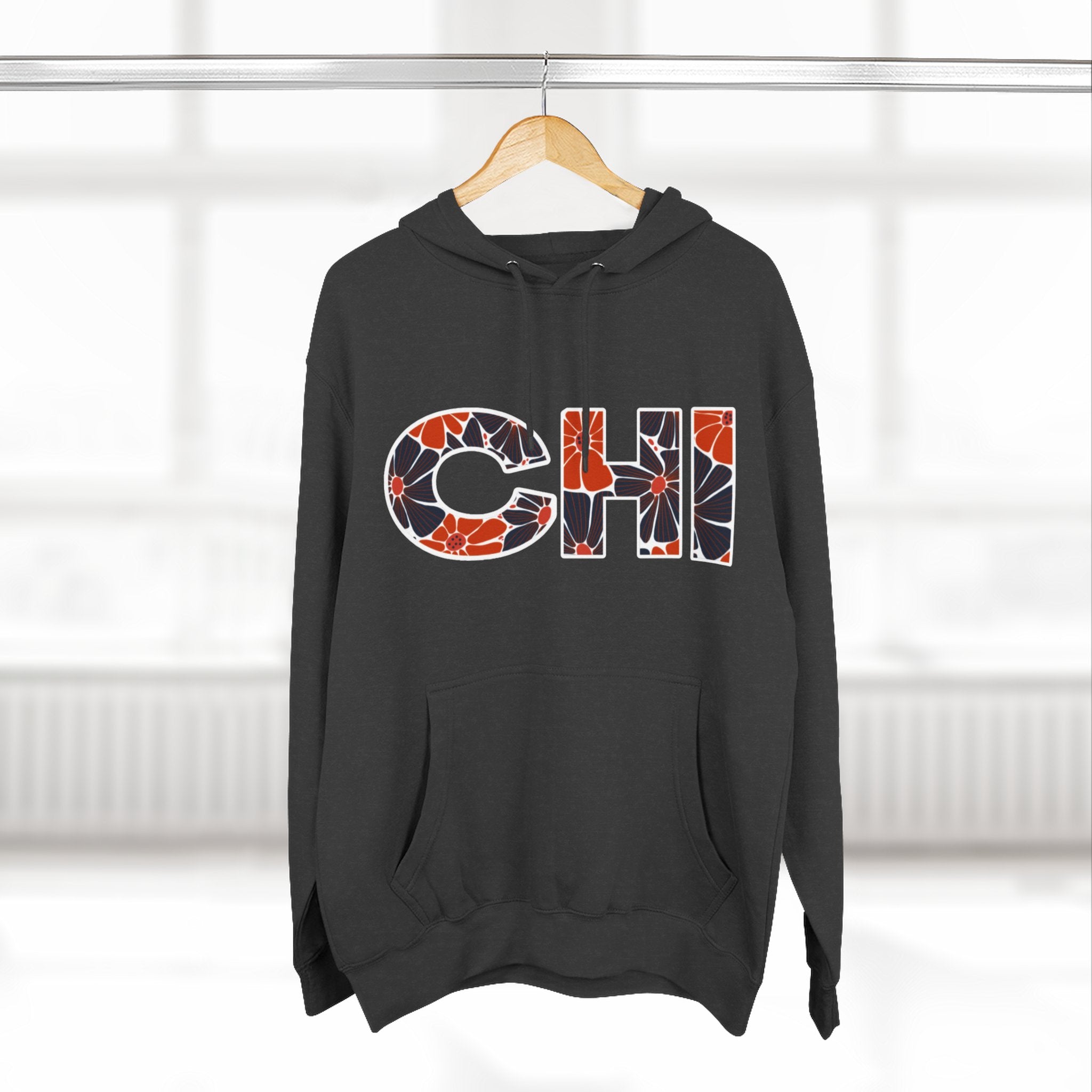 Chicago Floral Arch Hoodie | Logo Pullover | Football