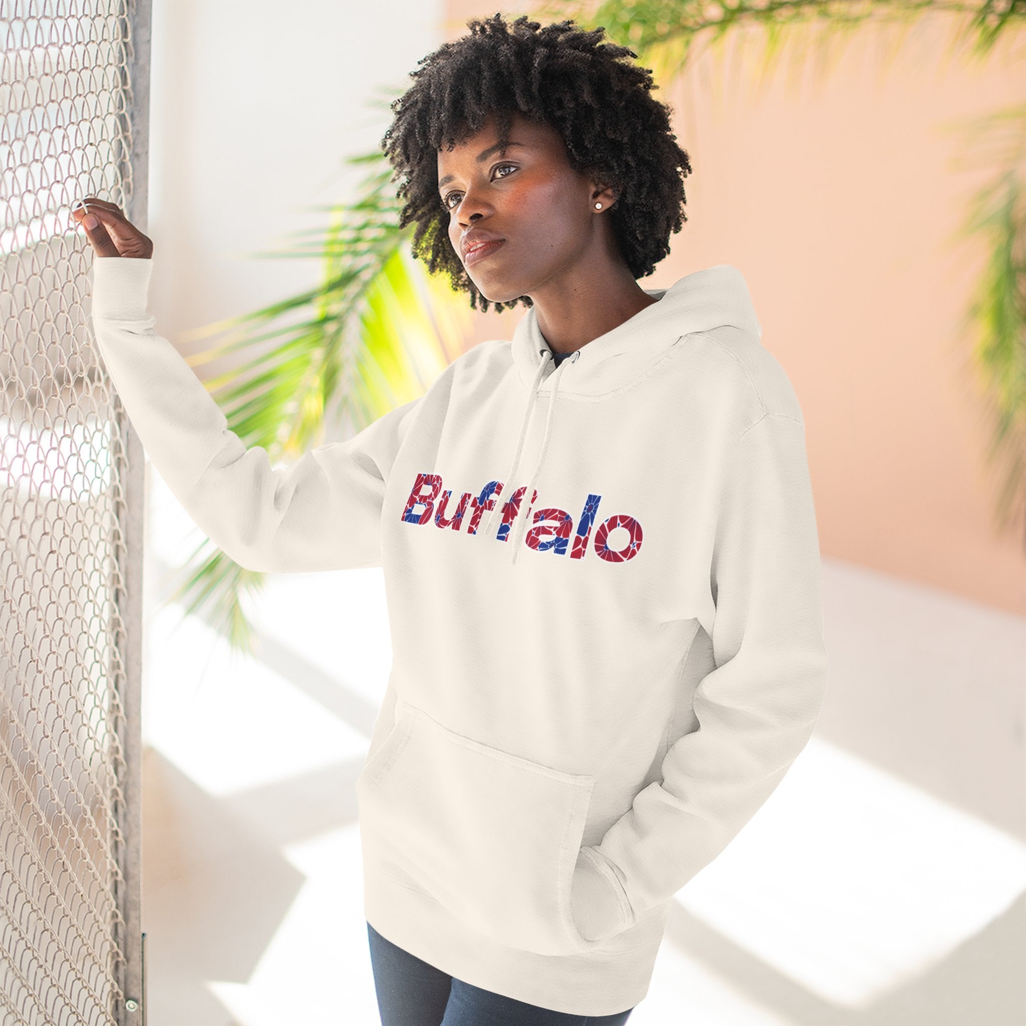 Buffalo Floral Arch Hoodie | Logo Pullover | Football