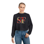 San Francisco Football Varsity Graphic Women's Fleece Cropped Pullover