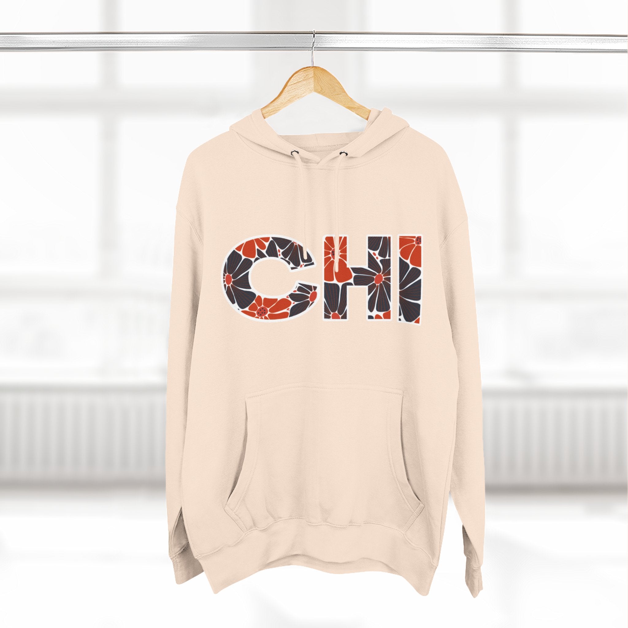 Chicago Floral Arch Hoodie | Logo Pullover | Football