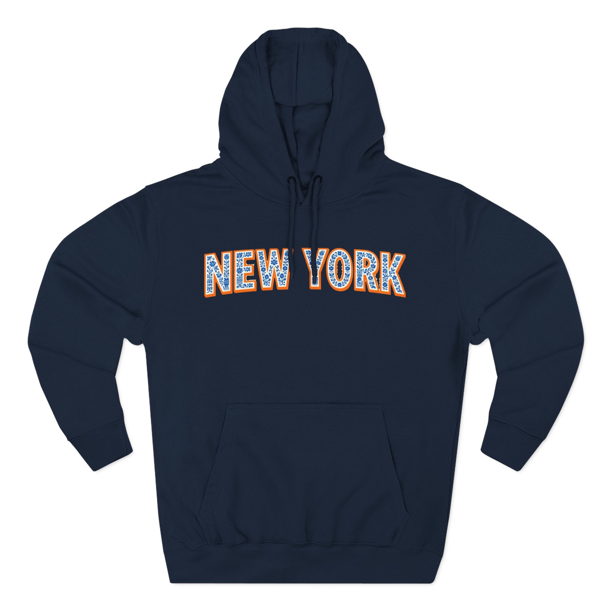 New York Floral Arch Hoodie | Logo Pullover | Baseball, Basketball