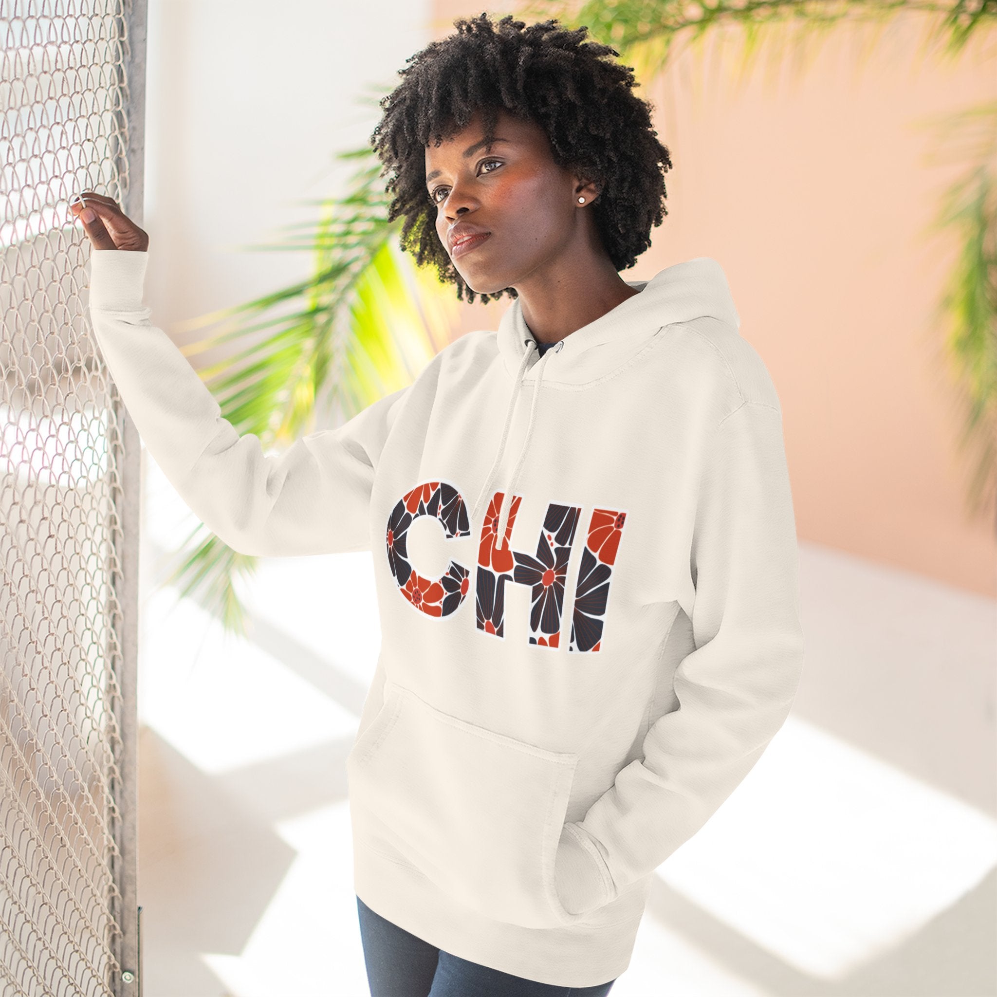Chicago Floral Arch Hoodie | Logo Pullover | Football