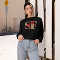 San Francisco Football Varsity Graphic Women's Fleece Cropped Pullover