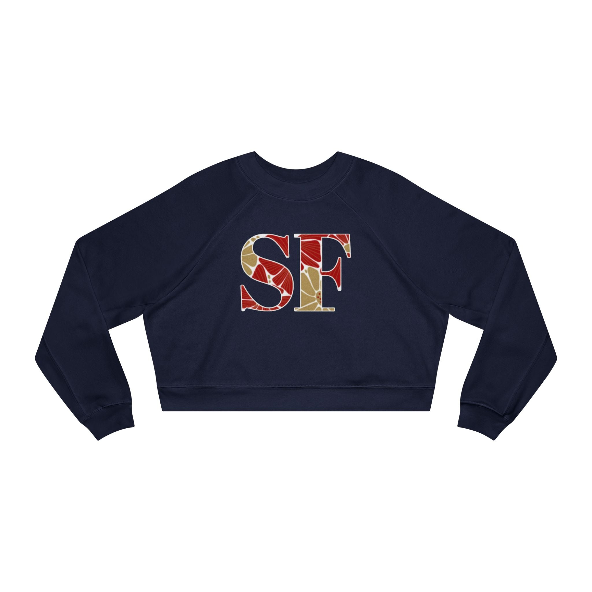 San Francisco Football Varsity Graphic Women's Fleece Cropped Pullover