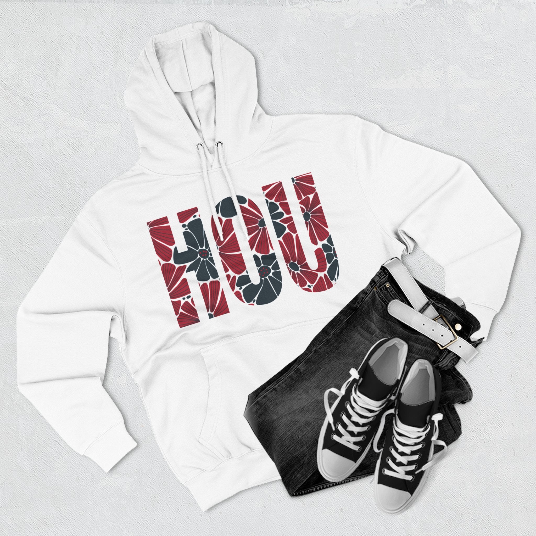 Houston Floral Arch Hoodie | Logo Pullover | Football