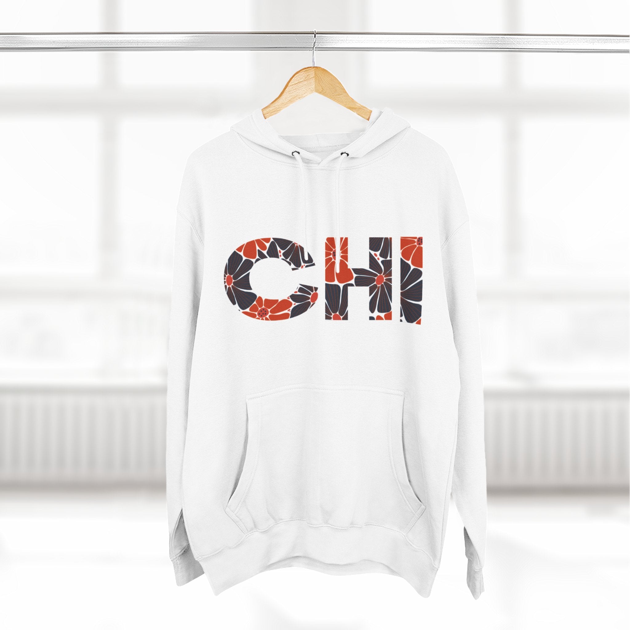 Chicago Floral Arch Hoodie | Logo Pullover | Football