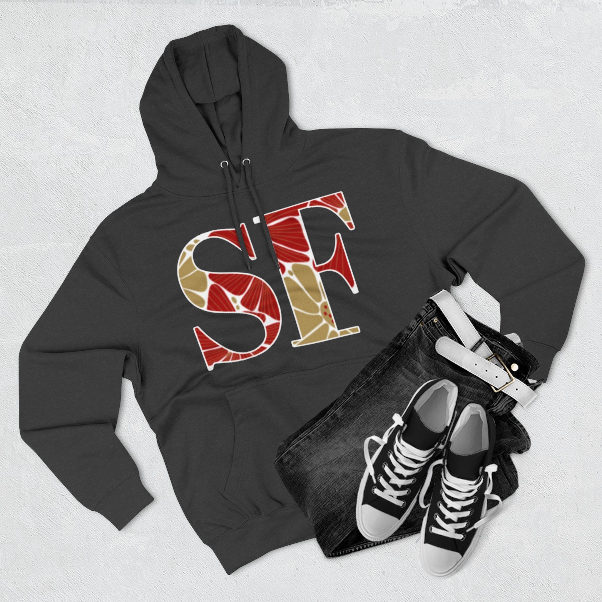 San Francisco Floral Arch Hoodie | Logo Pullover | Football