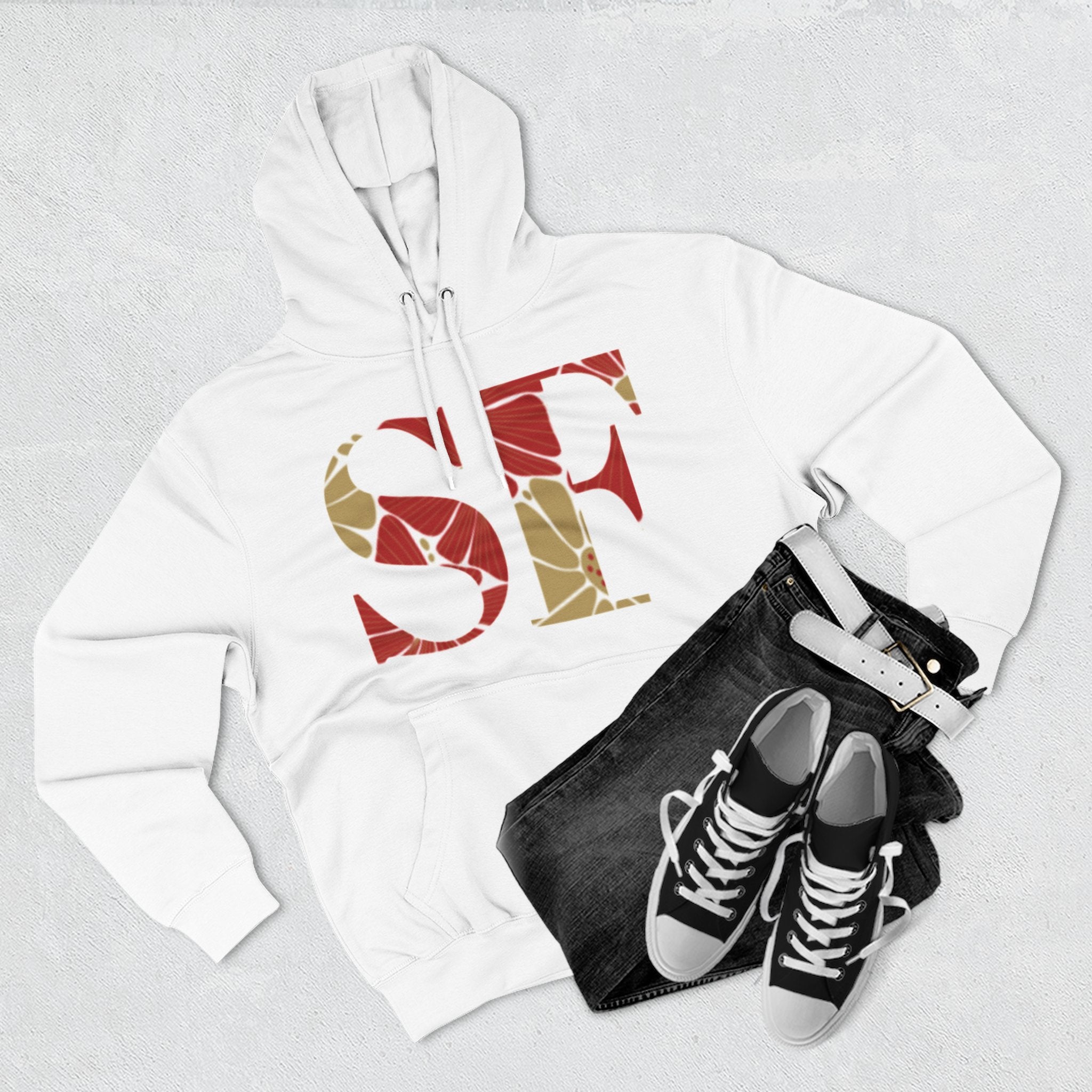 San Francisco Floral Arch Hoodie | Logo Pullover | Football
