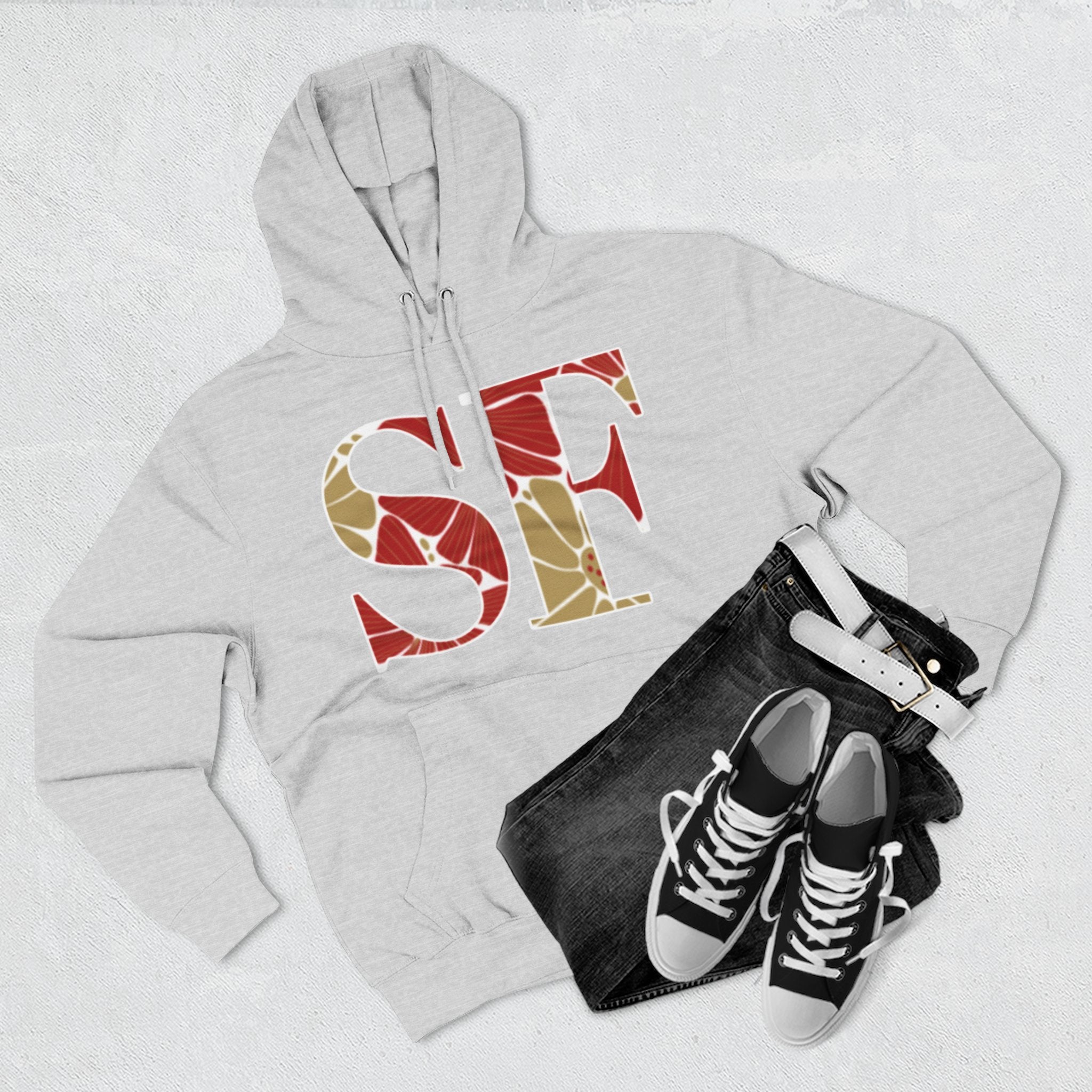 San Francisco Floral Arch Hoodie | Logo Pullover | Football