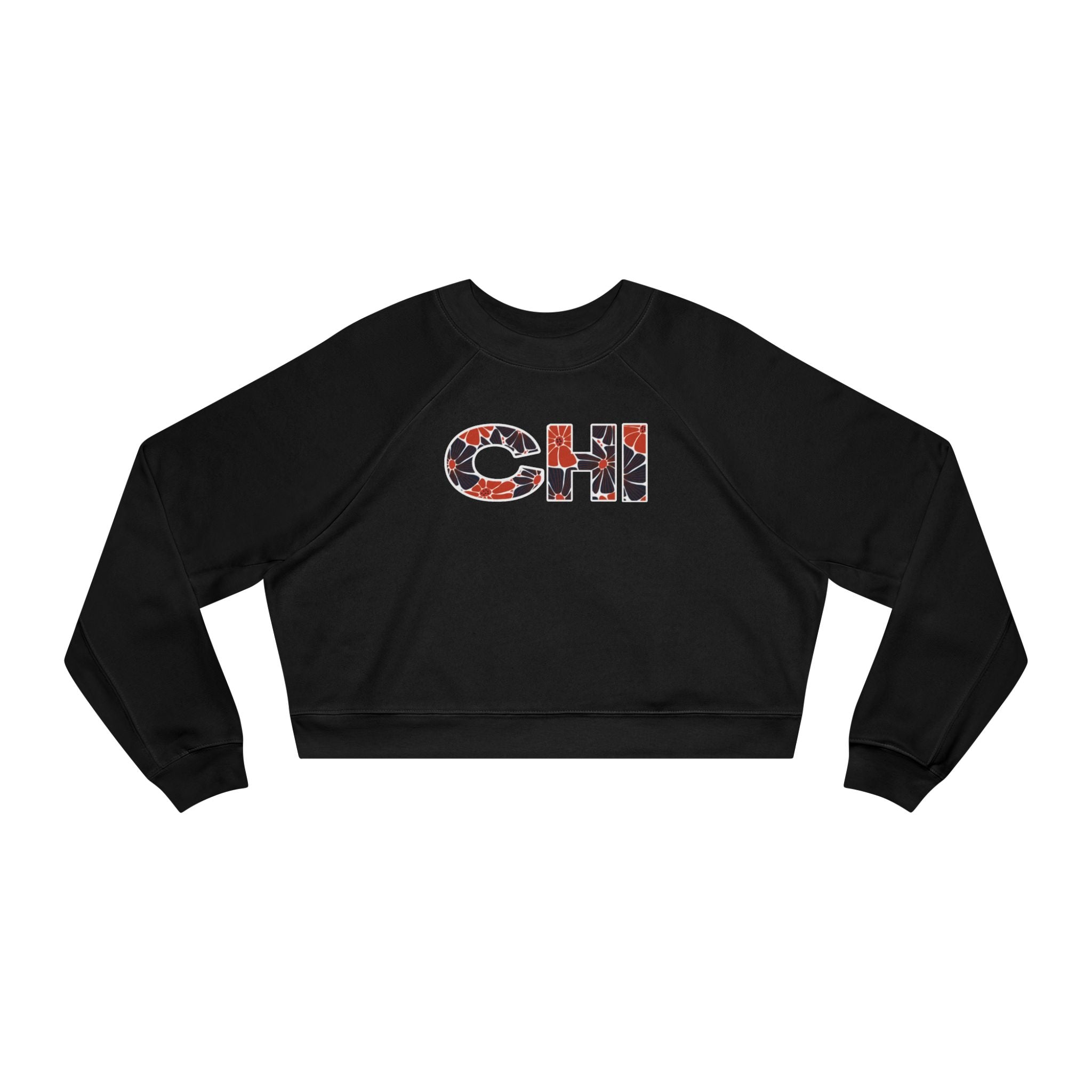 Chicago Football Varsity Graphic Women's Fleece Cropped Pullover