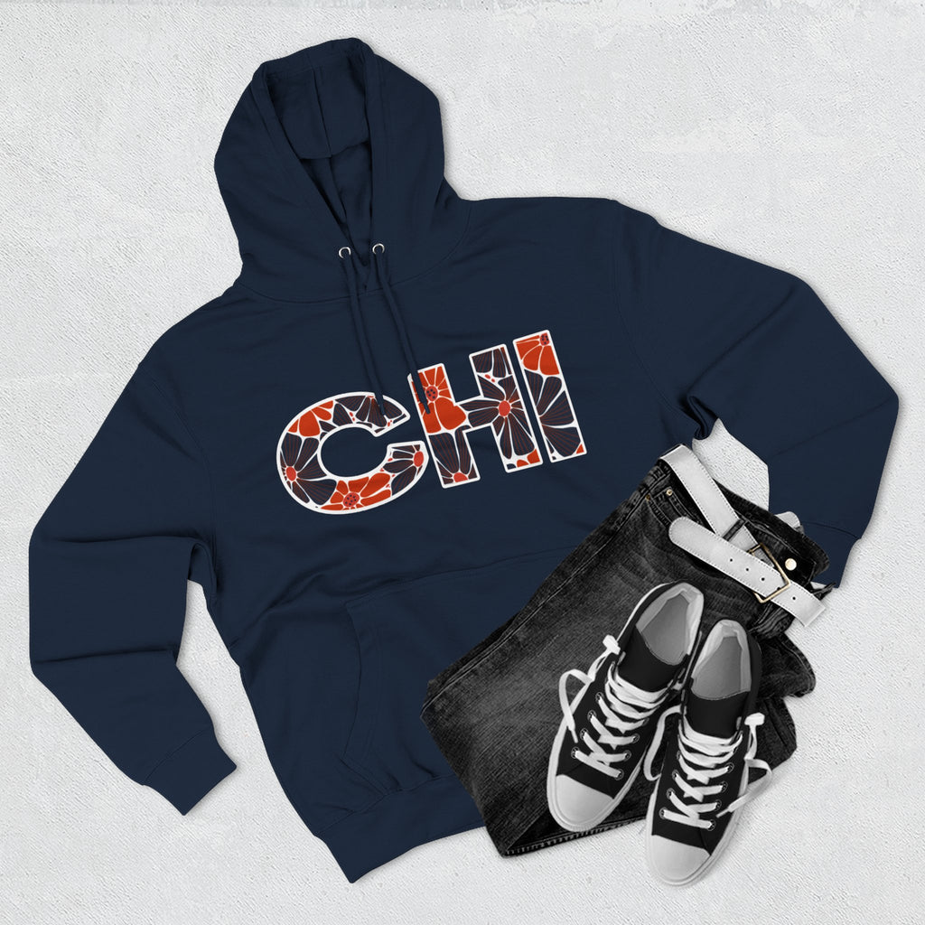 Chicago Floral Arch Hoodie | Logo Pullover | Football