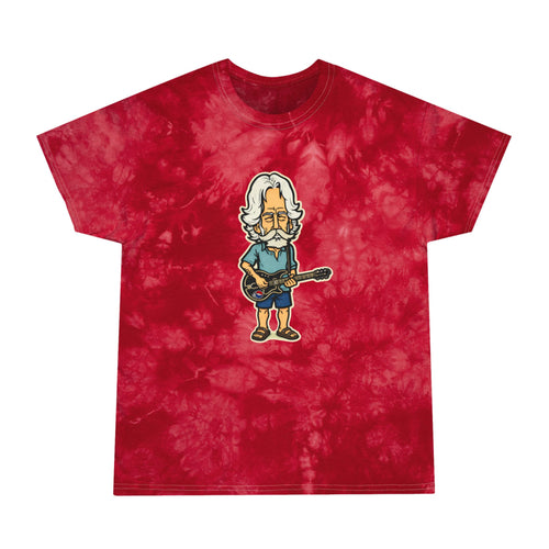 Bob Weir tribute, Crystal Blue Tie-Dye Tee with Retro Graphic