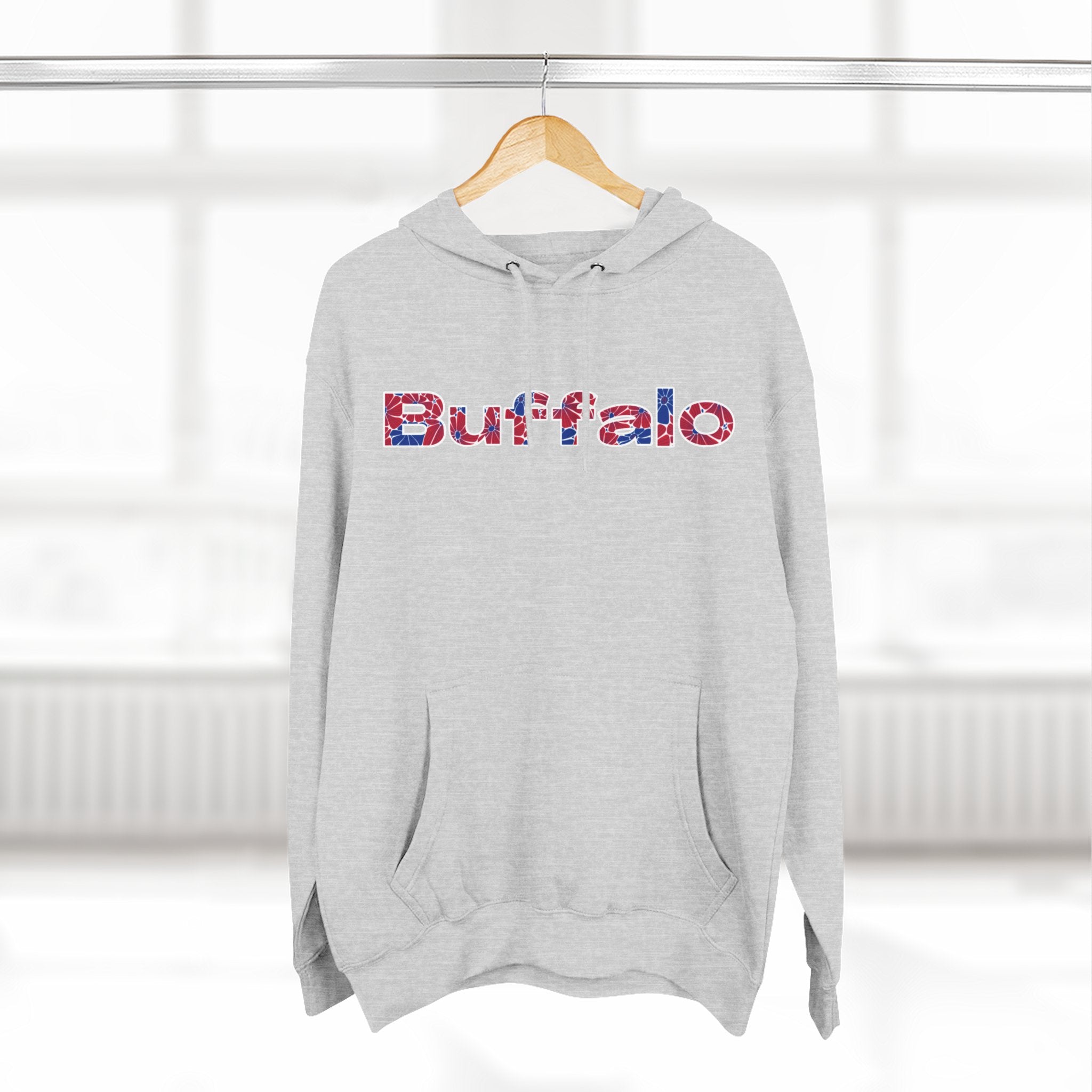 Buffalo Floral Arch Hoodie | Logo Pullover | Football
