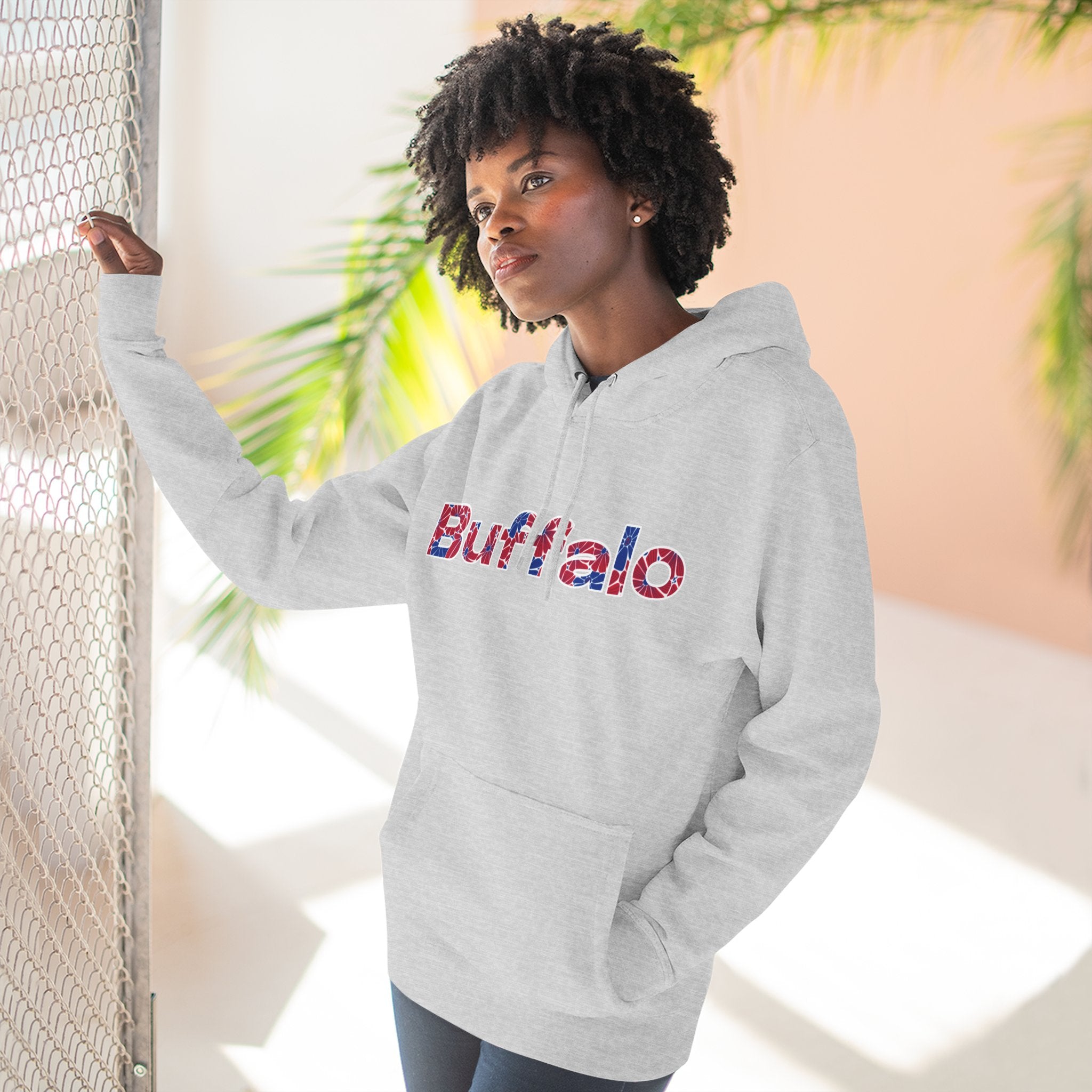 Buffalo Floral Arch Hoodie | Logo Pullover | Football